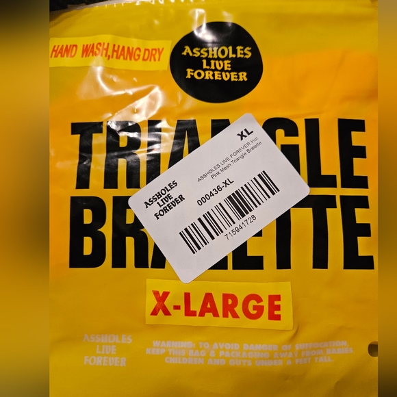 NWT Assholes Live Forever Bralett XL - Picture 3 of 3